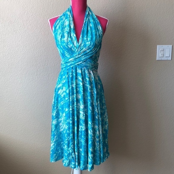 Tart Collections Pleated Halter Empire Dress M - Picture 2 of 8